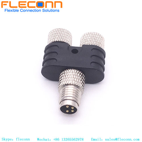 M8 4P Y-Stecker auf Buchse