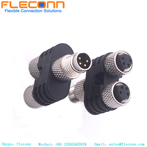 M8 4P Y-Stecker auf Buchse