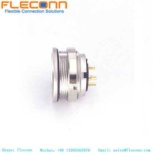 M16 A-kodierter Einbausteckverbinder mit 4 Kontakten, rückseitige Montage