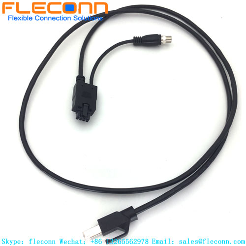 Molex 3,5-mm-Raster 8-poliges weibliches Kabelbaumkabel auf RJ45