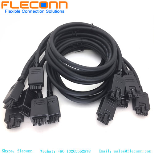 Umspritzter Kabelbaum der Serie Molex Micro Fit 3.0 Cable 43025