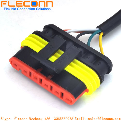 282403-1 TE Amp Super Seal 1,5 Serie wasserdichtes Buchsenkabel 6-poliger Auto-Stecker