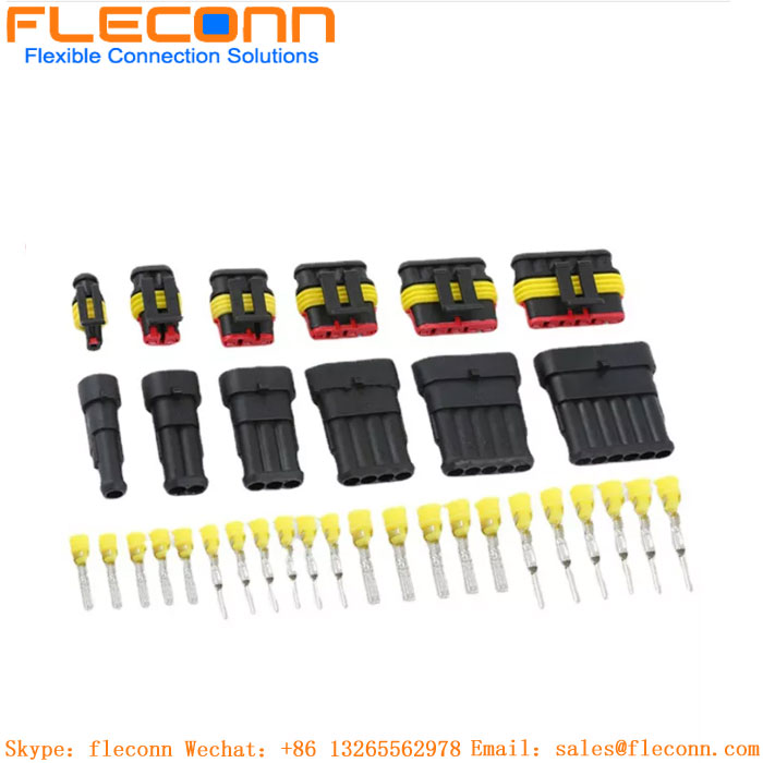 Custom Amp 1.5 Superseal Series 2p 3p 4p 5p 6p Wasserdichter Kfz-Steckverbinder-Kabelbaum