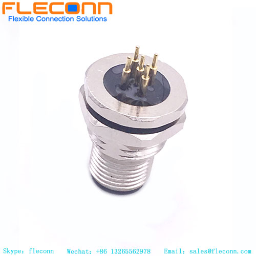 M12 5-poliger PCB-Panel-Stecker