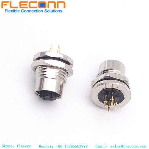 M12-Stecker, 4-polig, für Schalttafelmontage