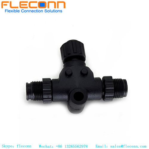 M12 4-poliger A-kodierter T-Splitter-Adapter M12-Stecker-Sensor-Splitter