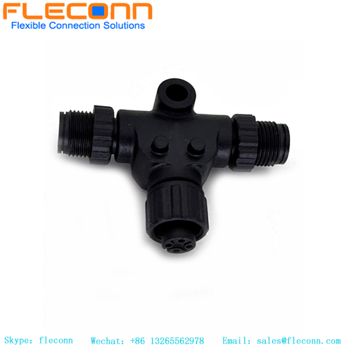 M12 4-poliger A-kodierter T-Splitter-Adapter M12-Stecker-Sensor-Splitter