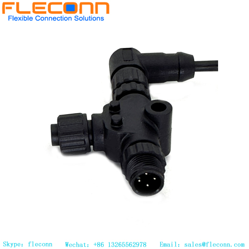 M12 4-poliger A-kodierter T-Splitter-Adapter M12-Stecker-Sensor-Splitter