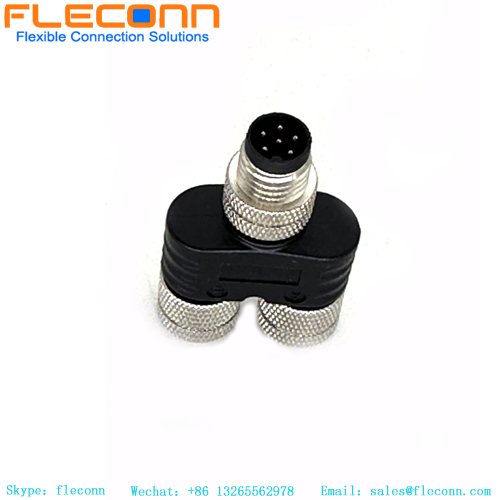 M12 6-poliger Y-Splitter