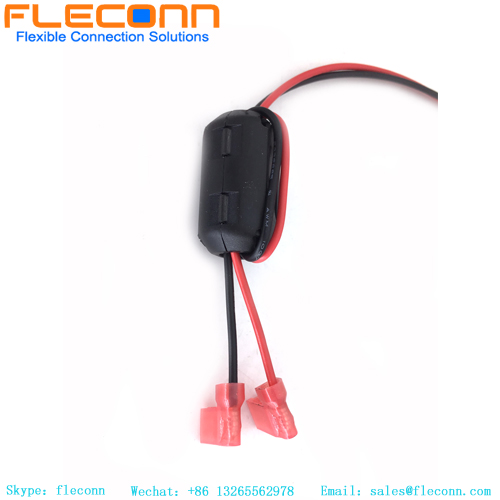 Kundenspezifischer KK396 2p roter und schwarzer Anschlusskabelbaum mit Magnetring