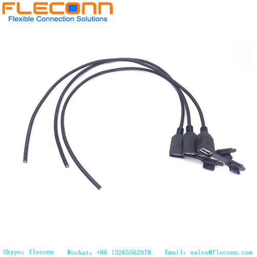 USB-A-Stecker-Winkelstück zu einer Buchse mit Staubschutz-Datenkabel