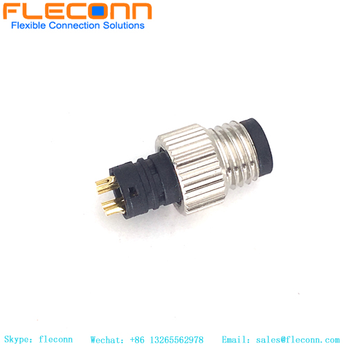 M8 4-polig umspritzter Stecker