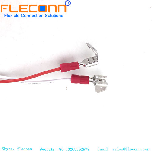 6,4-mm-PiggyBack-Crimp-Anschlusskabel mit Spatenbuchse