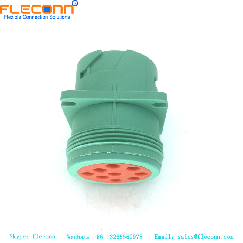 Deutsch HD10-9-1939P-P080, Gehäuse für männliche Anschlüsse, Draht-zu-Draht, 9 Positionen, plombierbar, grün