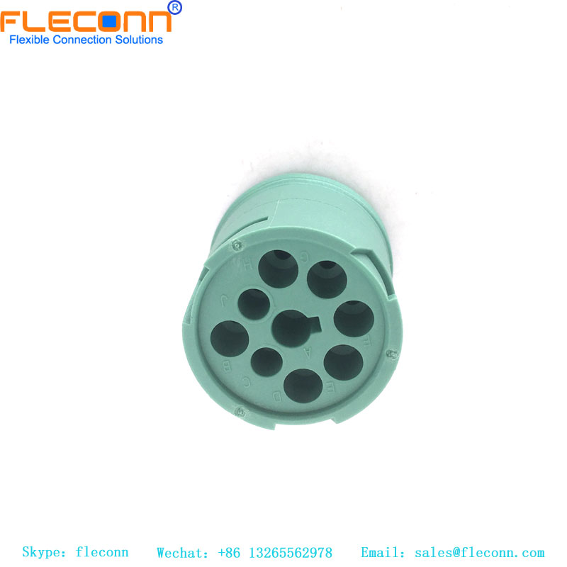 Deutsch HD14-9-1939P-P080 9-Positionen-Buchse, männlich, in Reihe, hinten mit Gewinde