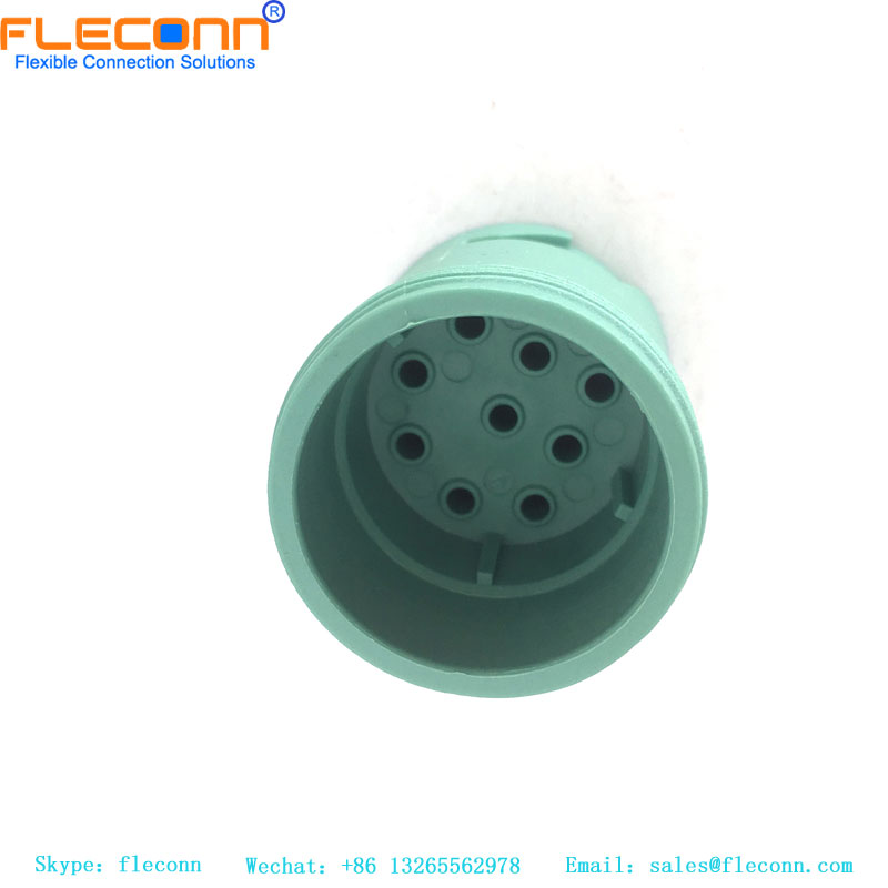 Deutsch HD14-9-1939P-P080 9-Positionen-Buchse, männlich, in Reihe, hinten mit Gewinde