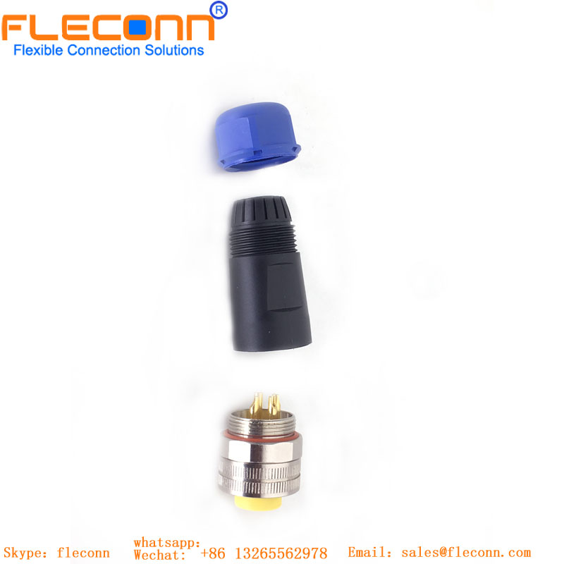 M12 17-poliger runder Steckverbinder mit Metallabschirmung