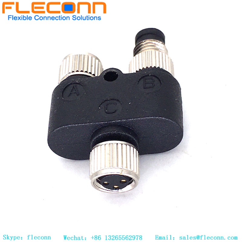 M8 Y Typ 3Pin Stecker Stecker auf Dual Buchse Splitter