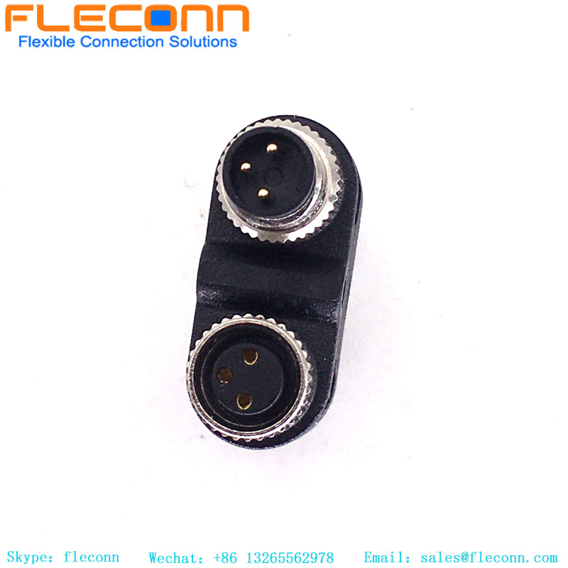 M8 Y Typ 3Pin Stecker Stecker auf Dual Buchse Splitter