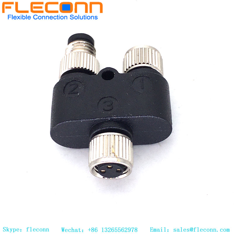 M8 Y Typ 3Pin Stecker Stecker auf Dual Buchse Splitter