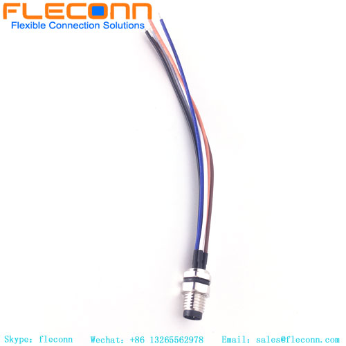 Wasserdichtes IP67 M8 3 4 5 6 8-poliges Stecker- und Buchsen-Stecker-Buchsenkabel für die Rückwandmontage