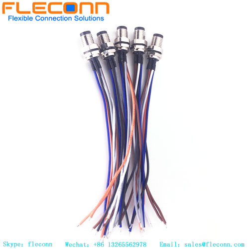 Wasserdichtes IP67 M8 3 4 5 6 8-poliges Stecker- und Buchsen-Stecker-Buchsenkabel für die Rückwandmontage