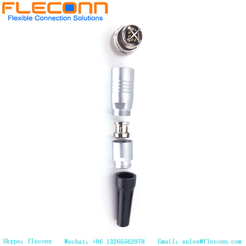 Runder M12-Sensorstecker aus Metall