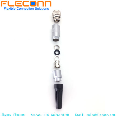 Runder M12-Sensorstecker aus Metall