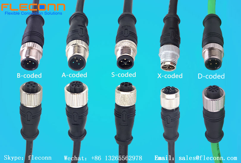 Wir stellen verschiedene codierte M12-Steckerkabelbaugruppen für Sensor-, Aktor-, Ethernet- und Energieanwendungen vor