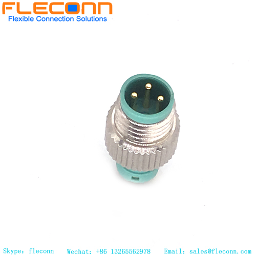M8 3 Pin Male Overmolded Connector