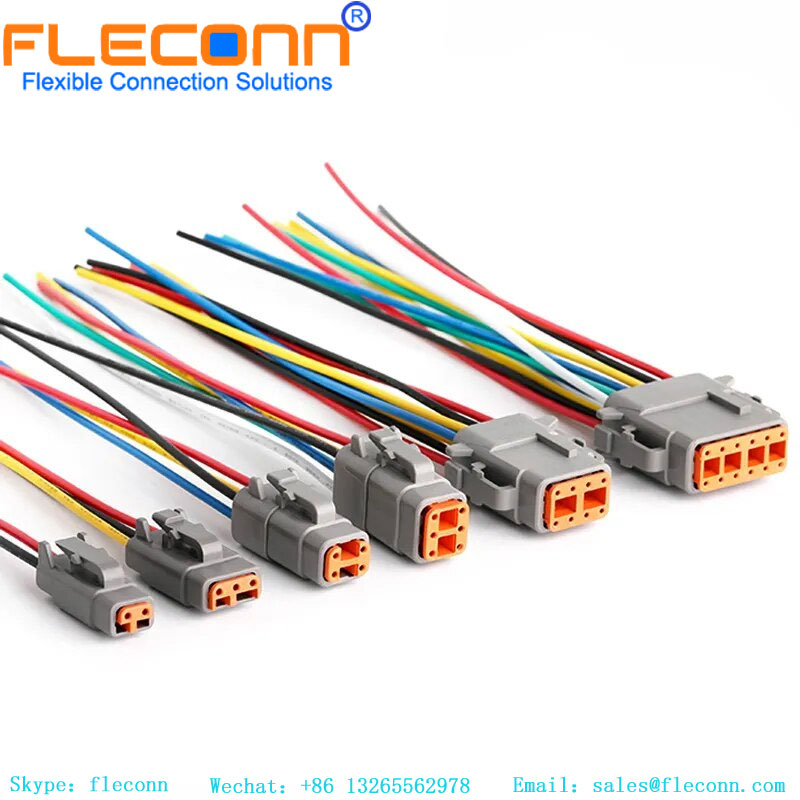 Deutsch DTM-Serie 12-poliger männlich-weiblicher wasserdichter Kfz-Steckverbinder, abgedichteter Kabelbaumstecker DTM06-12S DTM04-12P
