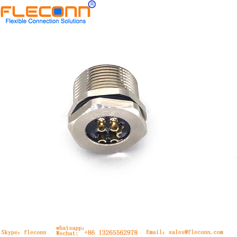 M12 17-poliger runder Steckverbinder mit Metallabschirmung