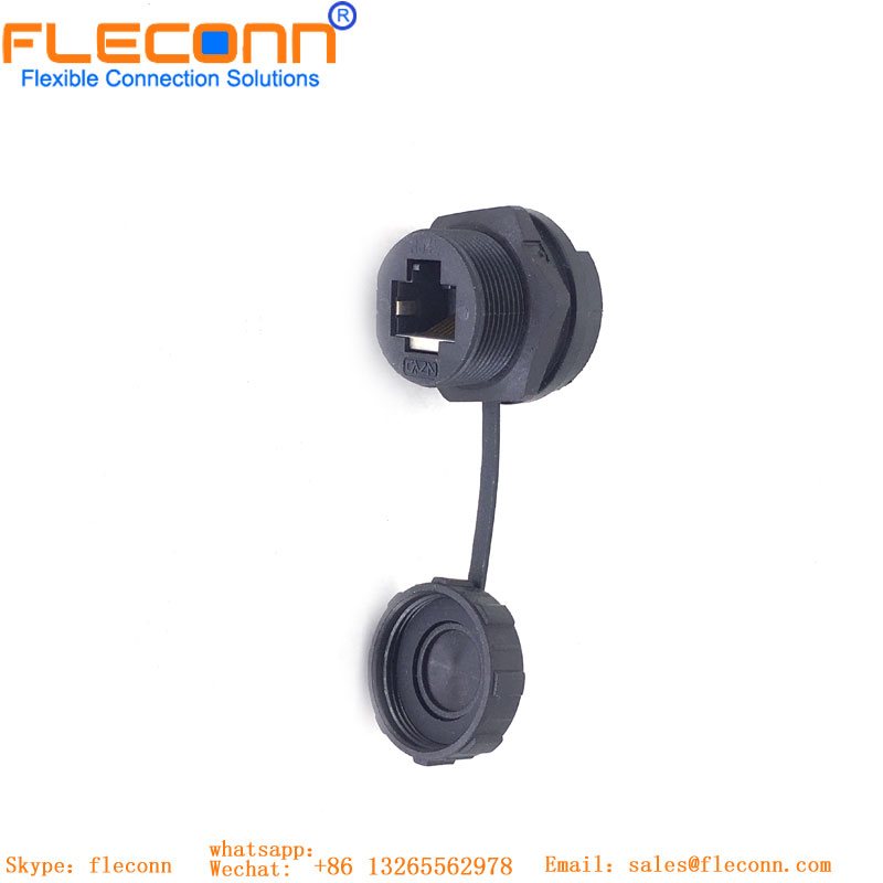 Wasserdichter RJ45-Anschluss für die Frontplattenmontage Panel Mount RJ45 Waterproof Connector